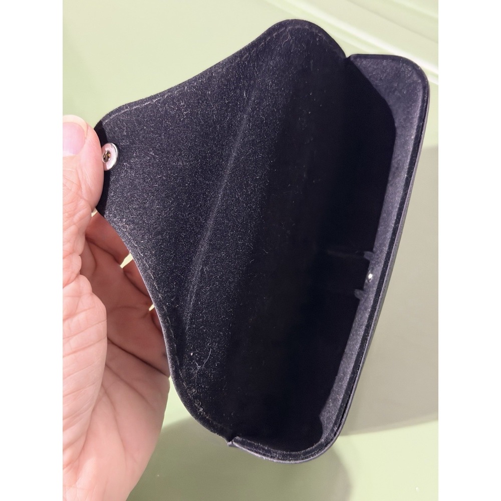 Original Ray-Ban Leather Sunglass Soft Case Black Snap Pouch - Picture 3 of 4
